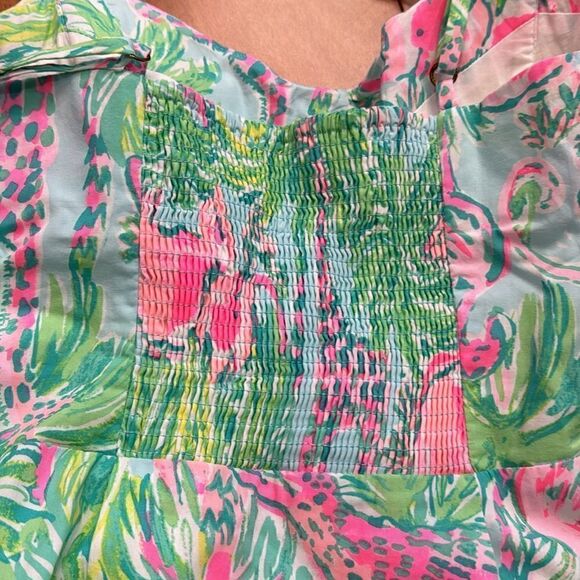 Lilly Pulitzer Womens Seasalt Blue On Parade Easton Dress 2 - Picture 8 of 15
